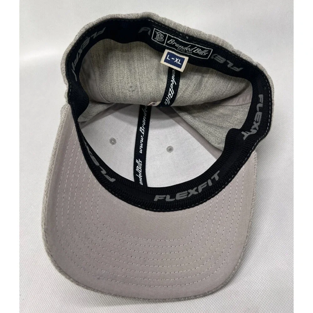 Branded Bills Heathered Gray Elan Hat FlexFit L-XL Baseball Cap